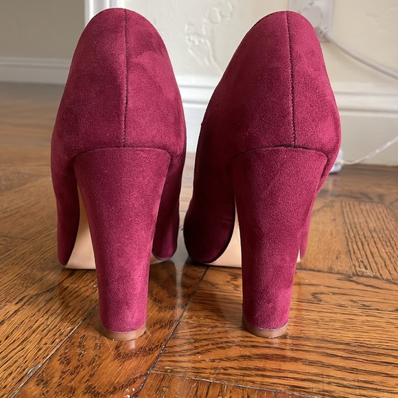 Maroon Suede Heels - Picture 4 of 5
